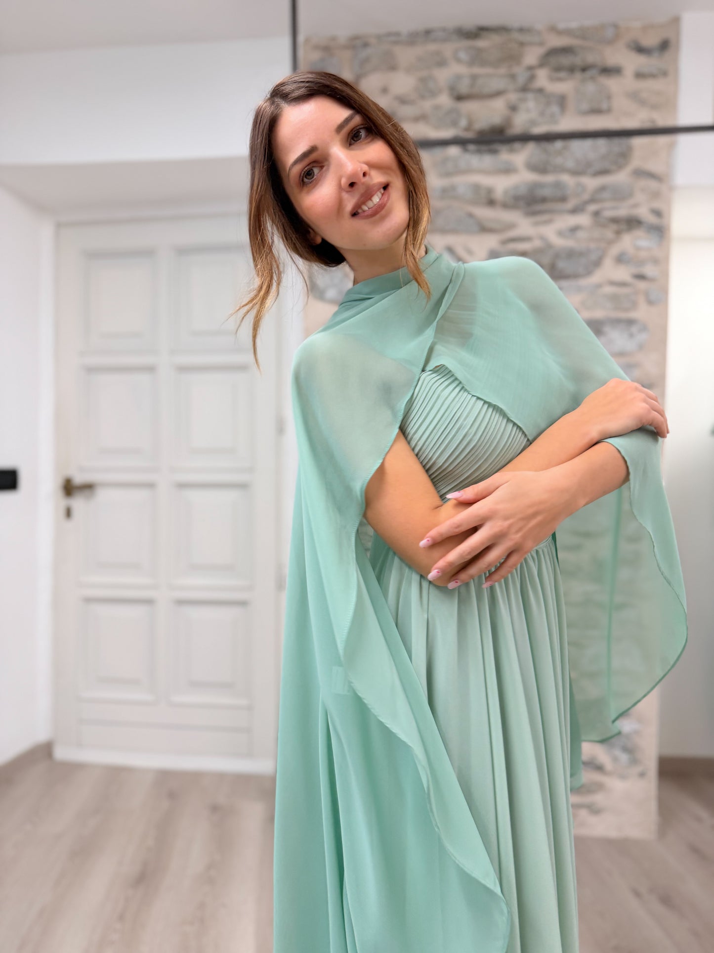 Abito monospalla Elisabetta