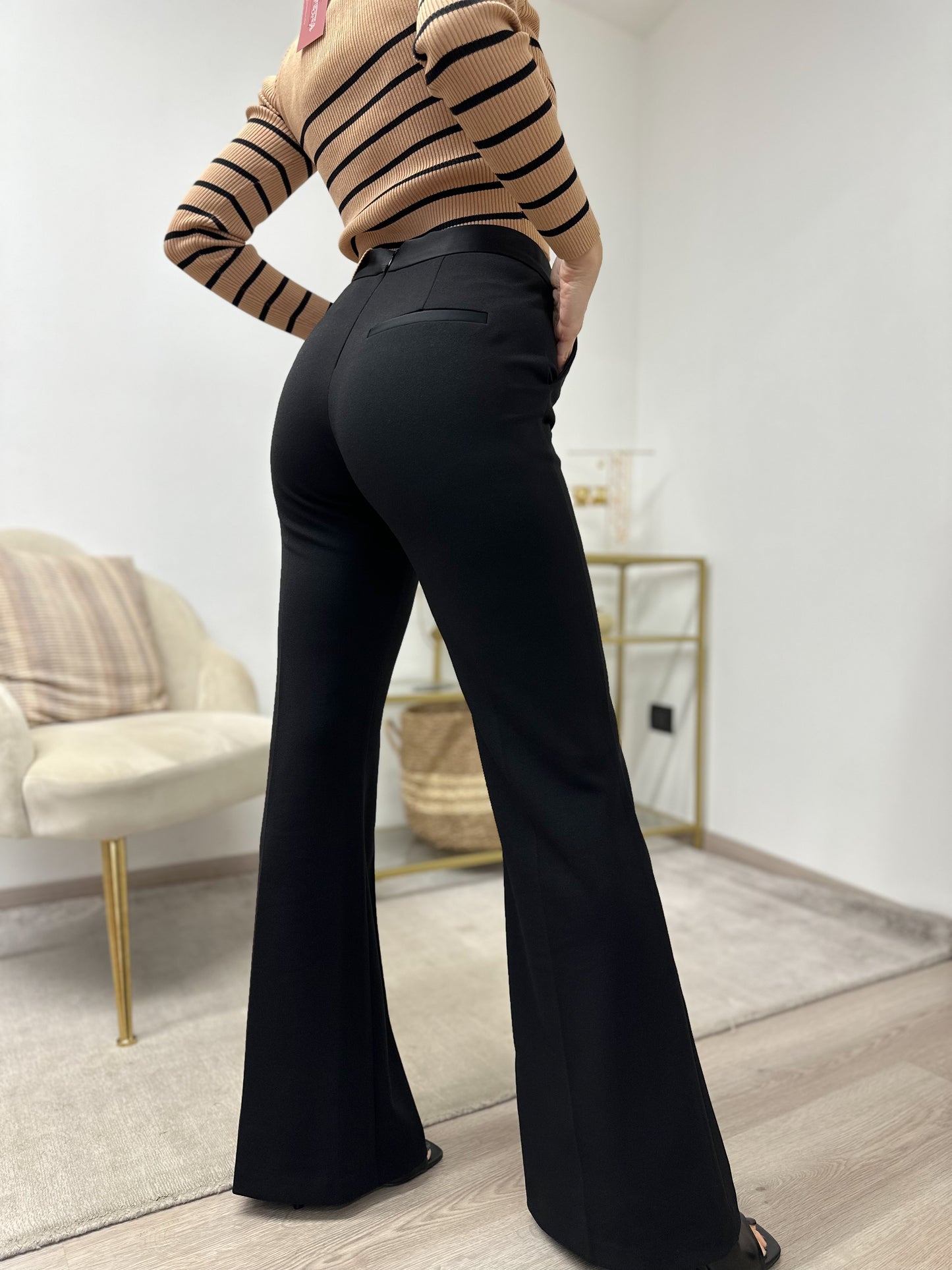 Pantalone Flare Nero